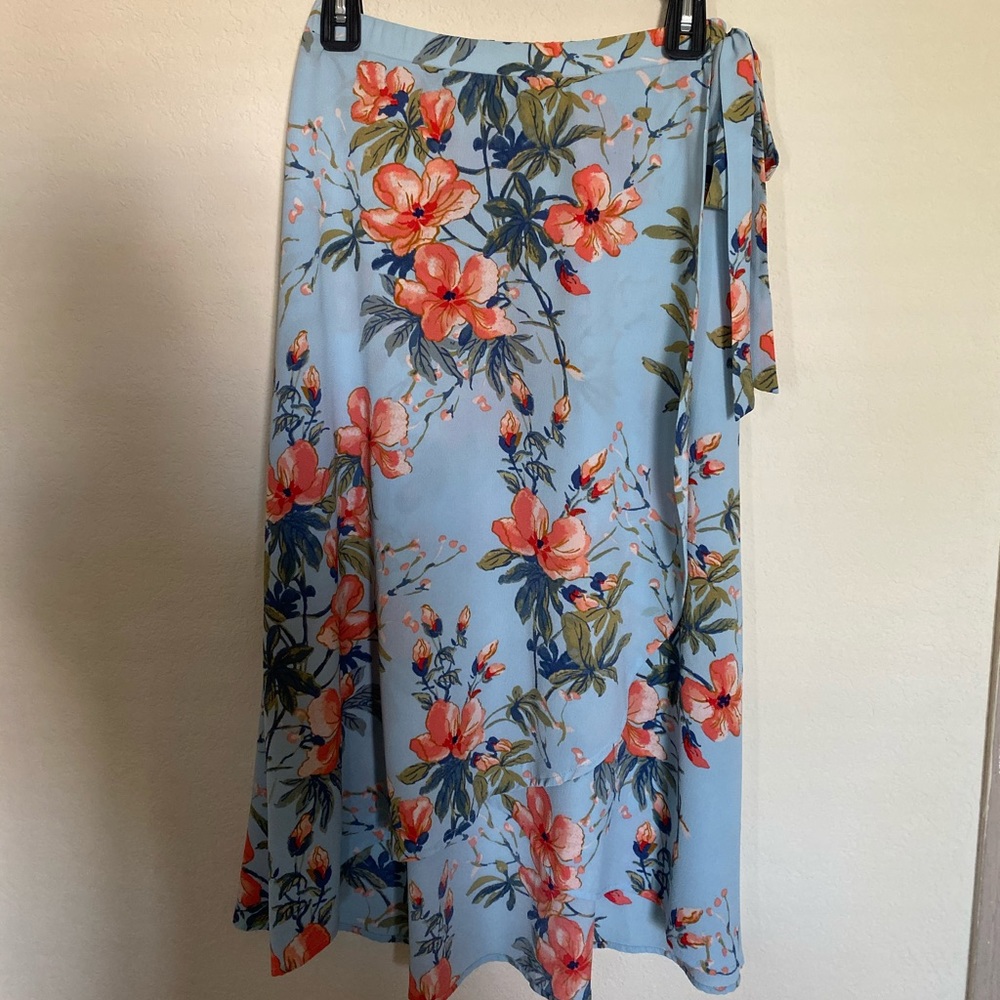 Floral blue skirt